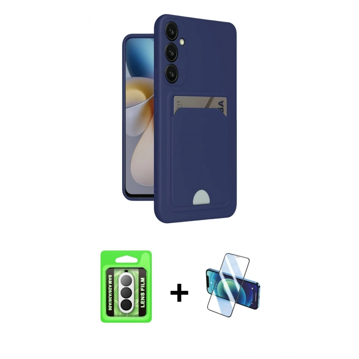 MARSİLYAN™- Galaxy A26 Kılıf Vadi Çizgi Prime - Siyah 3D Antistatik Seramik Nano Ekran Koruyucu + Raze Metal Kamera Lens - GS