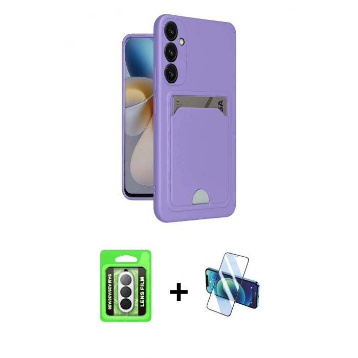 MARSİLYAN™- Galaxy A26 Kılıf Vadi Çizgi Prime - Siyah 3D Antistatik Seramik Nano Ekran Koruyucu + Raze Metal Kamera Lens - GS
