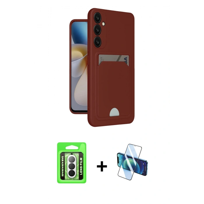 MARSİLYAN™- Galaxy A26 Kılıf Vadi Çizgi Prime - Siyah 3D Antistatik Seramik Nano Ekran Koruyucu + Raze Metal Kamera Lens - GS