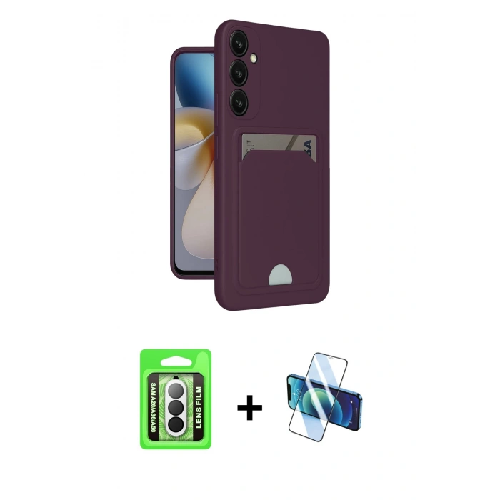 MARSİLYAN™- Galaxy A26 Kılıf Vadi Çizgi Prime - Siyah 3D Antistatik Seramik Nano Ekran Koruyucu + Raze Metal Kamera Lens - GS