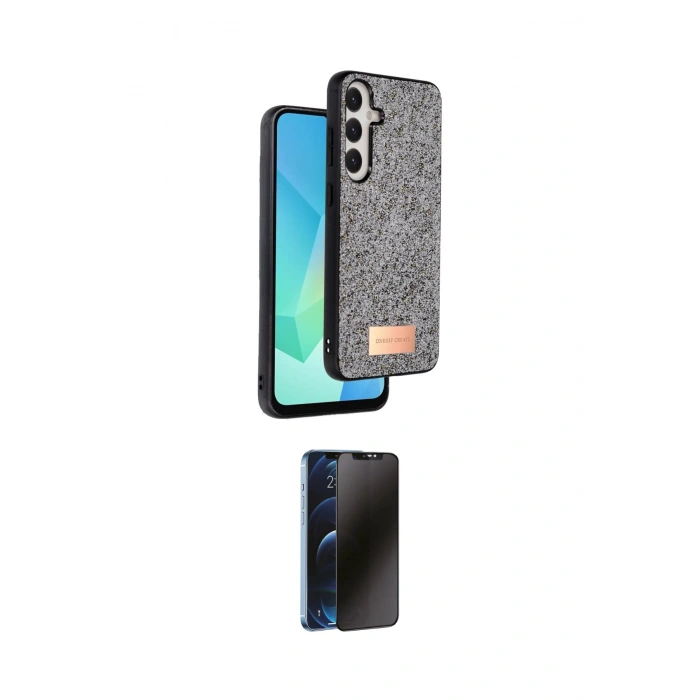 MARSİLYAN™- Galaxy A26 Kılıf Vadi Klasik Serisi - Siyah 3D Antistatik Hayalet Cam Ekran Koruyucu