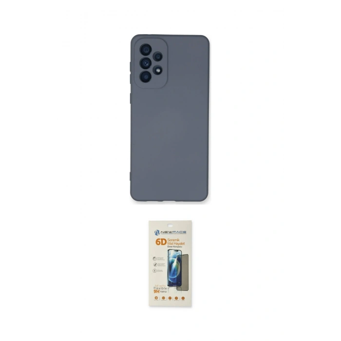 MARSİLYAN™- Galaxy A33 5G Kılıf Ahenk Serisi - Siyah 6D Mat Seramik Hayalet Nano Ekran Koruyucu
