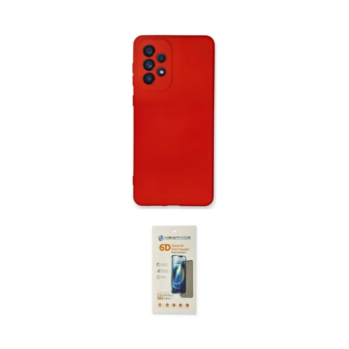 MARSİLYAN™- Galaxy A33 5G Kılıf Ahenk Serisi - Siyah 6D Mat Seramik Hayalet Nano Ekran Koruyucu