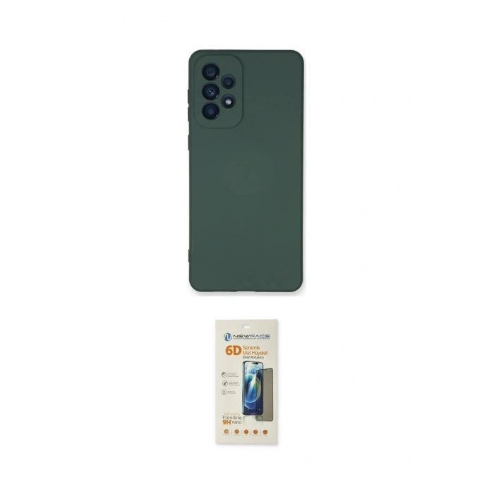 MARSİLYAN™- Galaxy A33 5G Kılıf Ahenk Serisi - Siyah 6D Mat Seramik Hayalet Nano Ekran Koruyucu