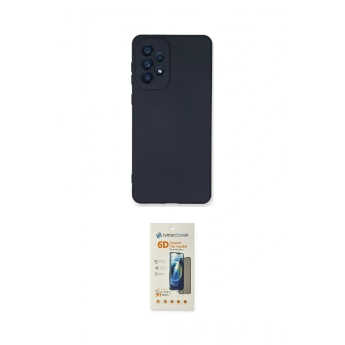 MARSİLYAN™- Galaxy A33 5G Kılıf Ahenk Serisi - Siyah 6D Mat Seramik Hayalet Nano Ekran Koruyucu