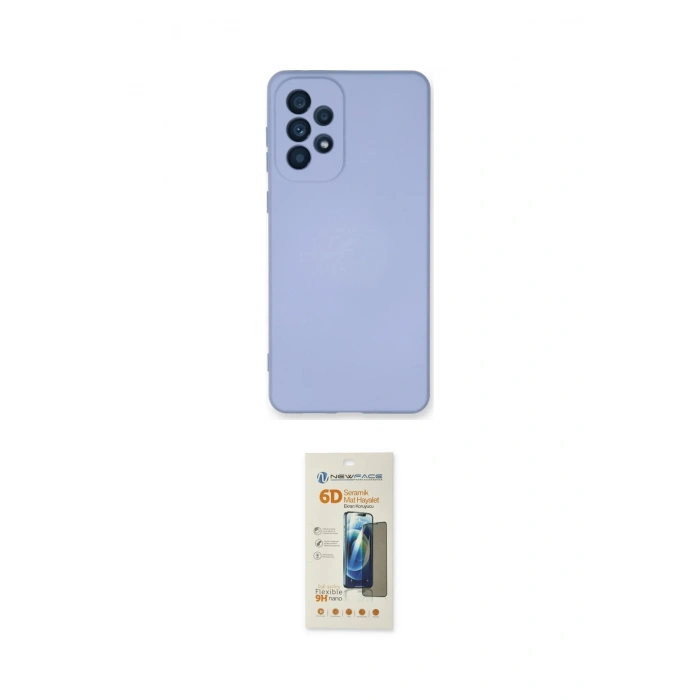 MARSİLYAN™- Galaxy A33 5G Kılıf Ahenk Serisi - Siyah 6D Mat Seramik Hayalet Nano Ekran Koruyucu