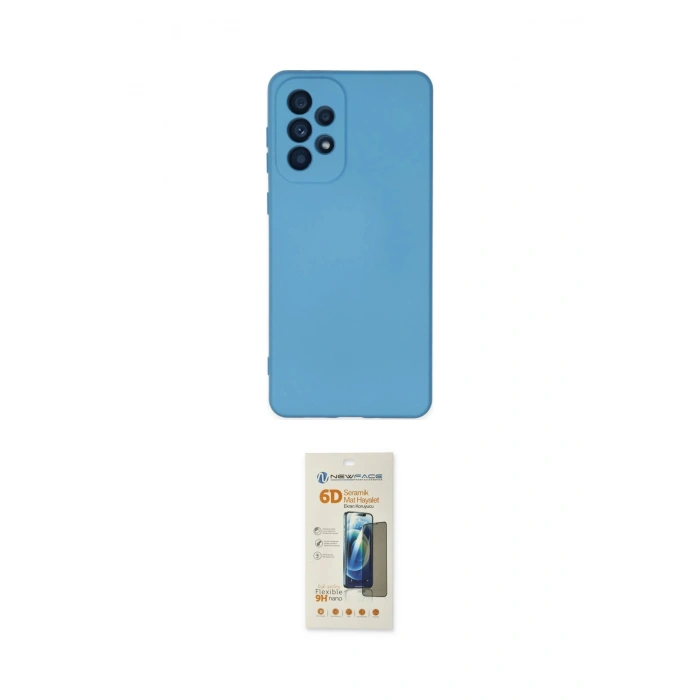 MARSİLYAN™- Galaxy A33 5G Kılıf Ahenk Serisi - Siyah 6D Mat Seramik Hayalet Nano Ekran Koruyucu