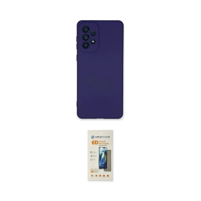 MARSİLYAN™- Galaxy A33 5G Kılıf Ahenk Serisi - Siyah 6D Mat Seramik Hayalet Nano Ekran Koruyucu
