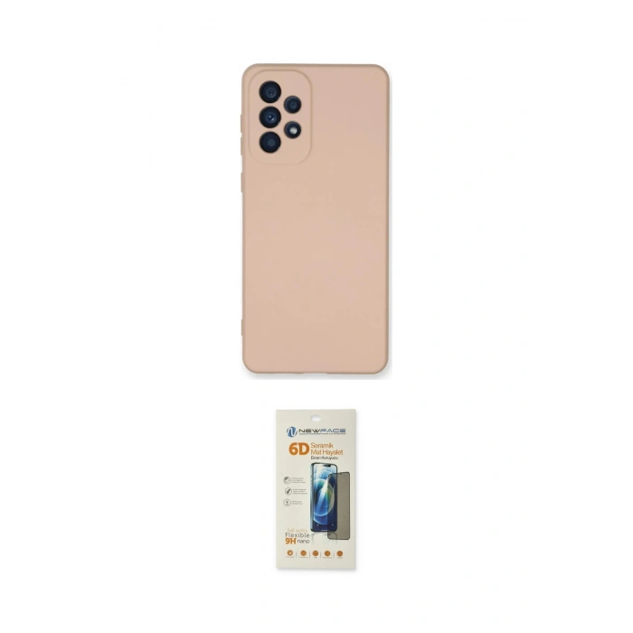MARSİLYAN™- Galaxy A33 5G Kılıf Ahenk Serisi - Siyah 6D Mat Seramik Hayalet Nano Ekran Koruyucu