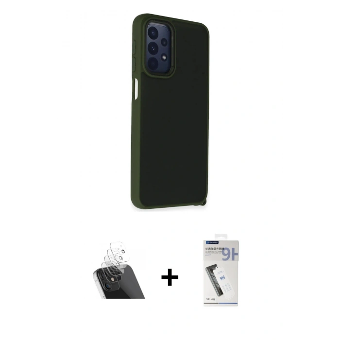 MARSİLYAN™- Galaxy A33 5G Kılıf Atlas Form - Şeffaf Uv Polymer Nano Ekran Koruyucu + Kamera Lens Koruma Cam - SF
