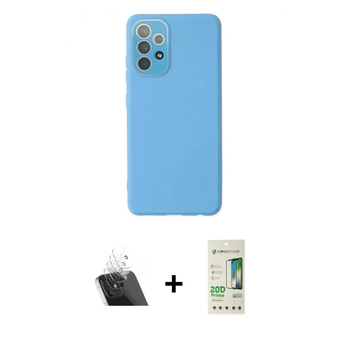 MARSİLYAN™- Galaxy A33 5G Kılıf Çekirdek Modern Serisi - Siyah 20D Premium Cam Ekran Koruyucu + Kamera Lens Koruma Cam - SF