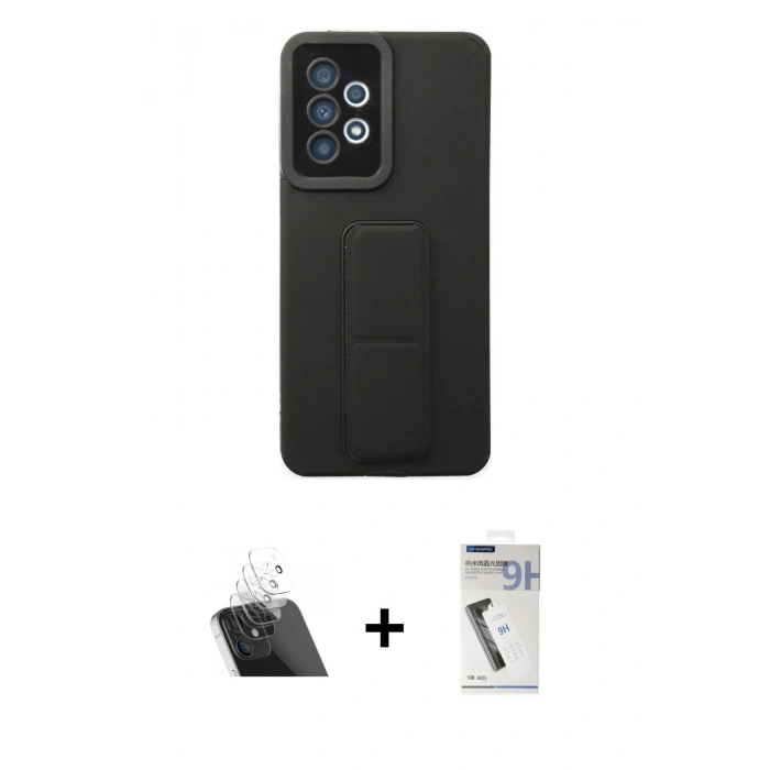 MARSİLYAN™- Galaxy A33 5G Kılıf Çekirdek Yansıma - Şeffaf Uv Polymer Nano Ekran Koruyucu + Kamera Lens Koruma Cam - SF