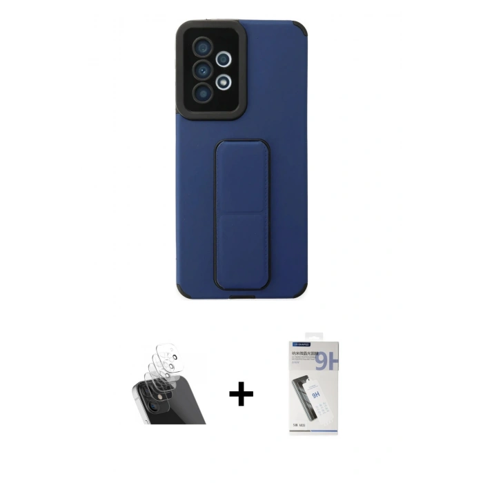 MARSİLYAN™- Galaxy A33 5G Kılıf Çekirdek Yansıma - Şeffaf Uv Polymer Nano Ekran Koruyucu + Kamera Lens Koruma Cam - SF