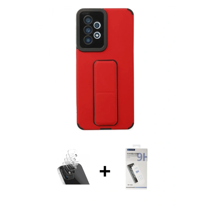 MARSİLYAN™- Galaxy A33 5G Kılıf Çekirdek Yansıma - Şeffaf Uv Polymer Nano Ekran Koruyucu + Kamera Lens Koruma Cam - SF