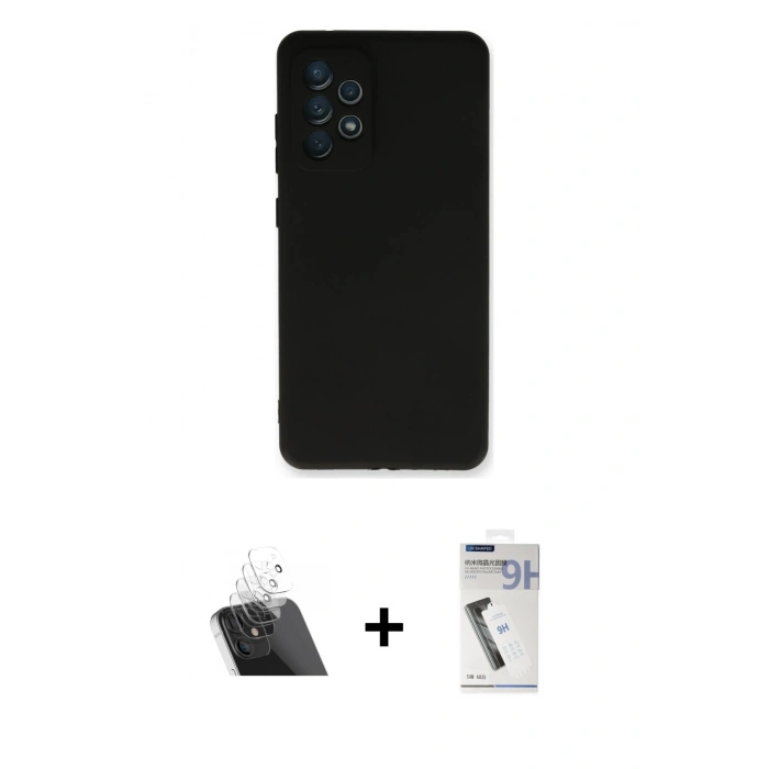 MARSİLYAN™- Galaxy A33 5G Kılıf Kozmos Yansıma Özel Seri - Şeffaf Uv Polymer Nano Ekran Koruyucu + Kamera Lens Koruma Cam - SF