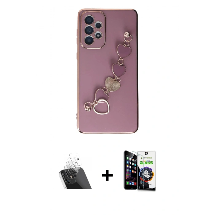 MARSİLYAN™- Galaxy A33 5G Kılıf Nova Işık Prime - Şeffaf Temperli Cam Ekran Koruyucu + Kamera Lens Koruma Cam - SF