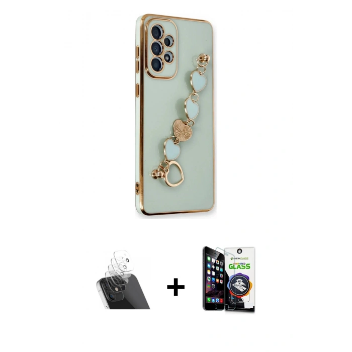 MARSİLYAN™- Galaxy A33 5G Kılıf Nova Işık Prime - Şeffaf Temperli Cam Ekran Koruyucu + Kamera Lens Koruma Cam - SF
