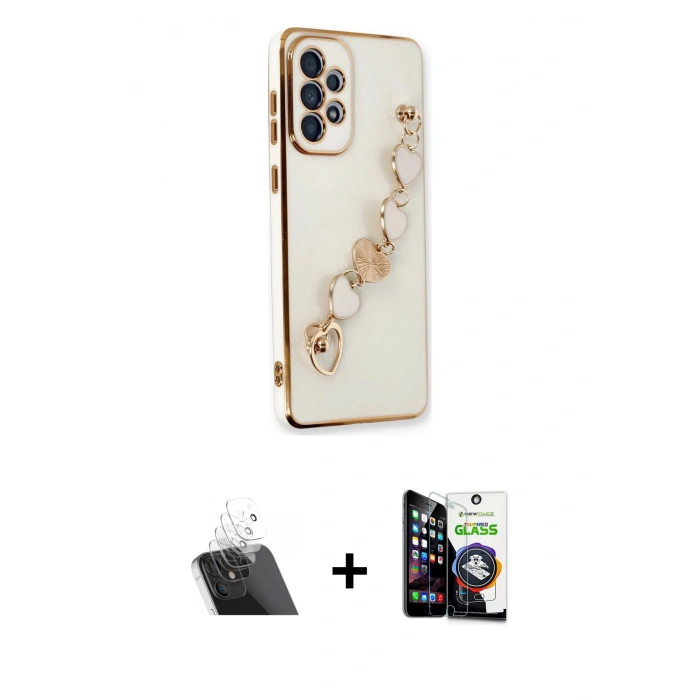 MARSİLYAN™- Galaxy A33 5G Kılıf Nova Işık Prime - Şeffaf Temperli Cam Ekran Koruyucu + Kamera Lens Koruma Cam - SF