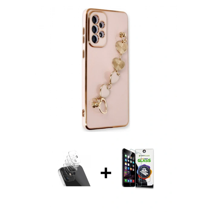 MARSİLYAN™- Galaxy A33 5G Kılıf Nova Işık Prime - Şeffaf Temperli Cam Ekran Koruyucu + Kamera Lens Koruma Cam - SF