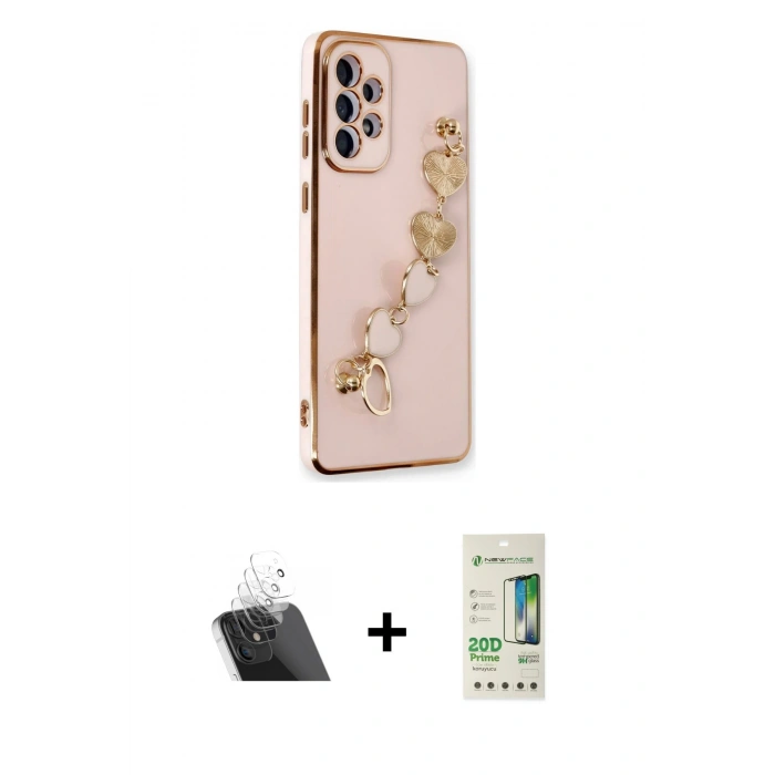 MARSİLYAN™- Galaxy A33 5G Kılıf Nova Işık Prime - Siyah 20D Premium Cam Ekran Koruyucu + Kamera Lens Koruma Cam - SF