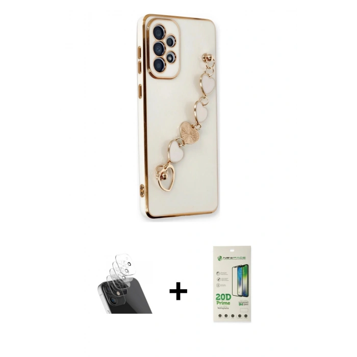 MARSİLYAN™- Galaxy A33 5G Kılıf Nova Işık Prime - Siyah 20D Premium Cam Ekran Koruyucu + Kamera Lens Koruma Cam - SF