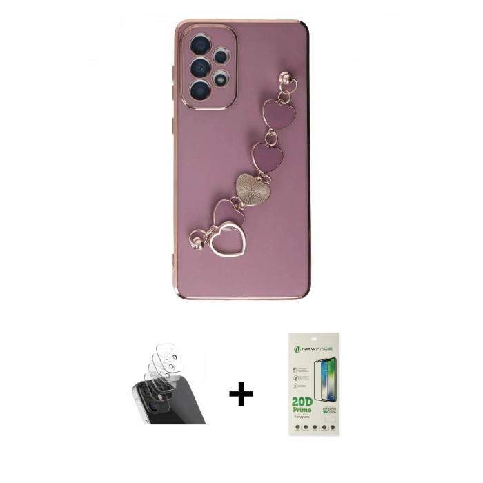 MARSİLYAN™- Galaxy A33 5G Kılıf Nova Işık Prime - Siyah 20D Premium Cam Ekran Koruyucu + Kamera Lens Koruma Cam - SF