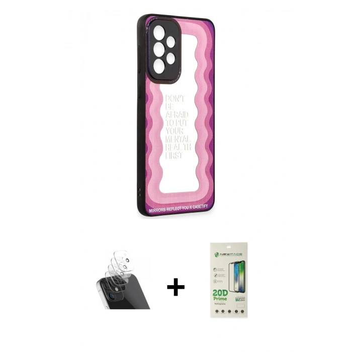 MARSİLYAN™- Galaxy A33 5G Kılıf Odak Klasik Serisi - Siyah 20D Premium Cam Ekran Koruyucu + Kamera Lens Koruma Cam - SF