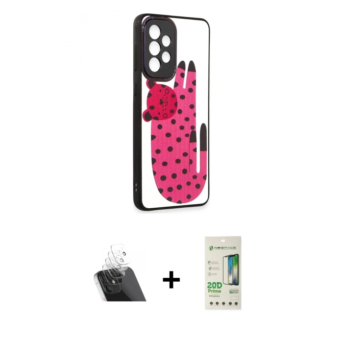 MARSİLYAN™- Galaxy A33 5G Kılıf Odak Klasik Serisi - Siyah 20D Premium Cam Ekran Koruyucu + Kamera Lens Koruma Cam - SF