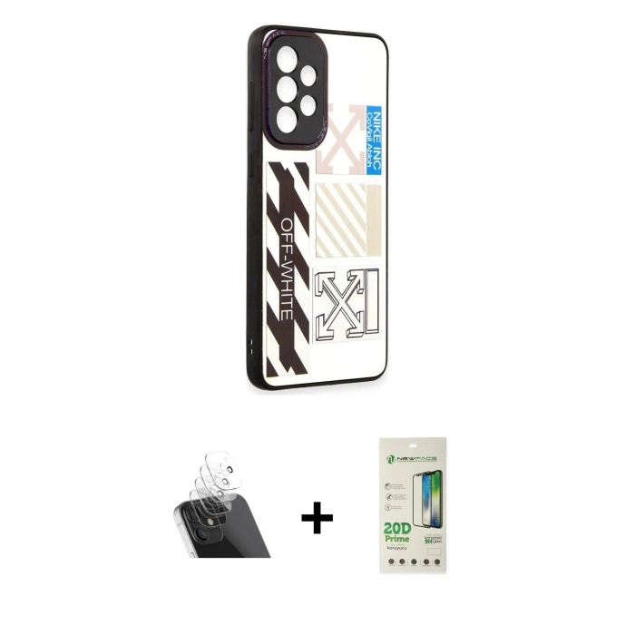 MARSİLYAN™- Galaxy A33 5G Kılıf Odak Klasik Serisi - Siyah 20D Premium Cam Ekran Koruyucu + Kamera Lens Koruma Cam - SF