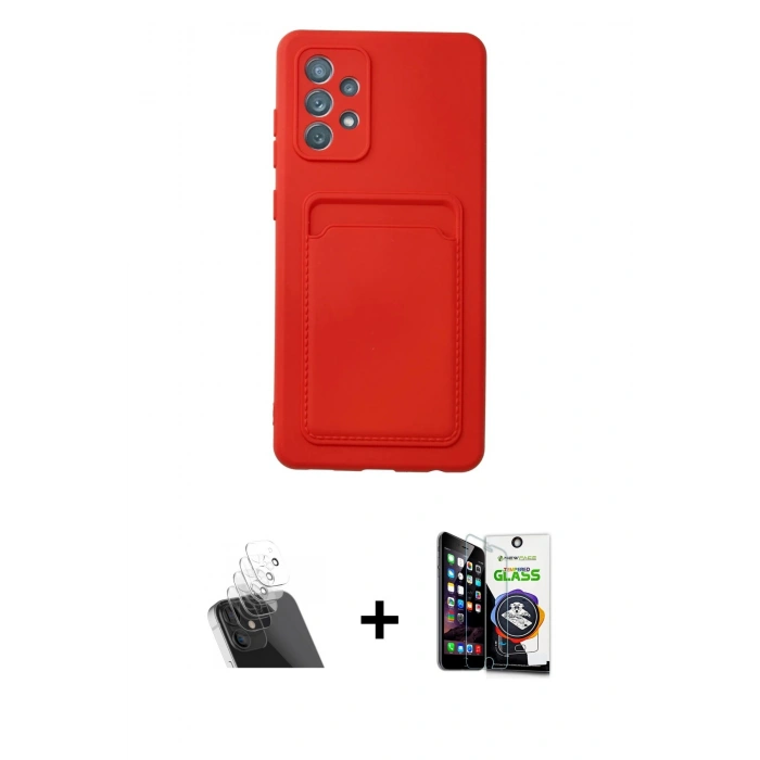 MARSİLYAN™- Galaxy A33 5G Kılıf Vadi Çizgi Prime - Şeffaf Temperli Cam Ekran Koruyucu + Kamera Lens Koruma Cam - SF