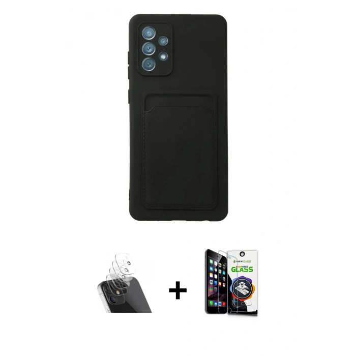 MARSİLYAN™- Galaxy A33 5G Kılıf Vadi Çizgi Prime - Şeffaf Temperli Cam Ekran Koruyucu + Kamera Lens Koruma Cam - SF