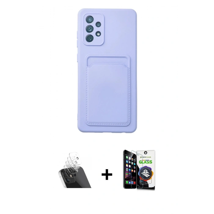 MARSİLYAN™- Galaxy A33 5G Kılıf Vadi Çizgi Prime - Şeffaf Temperli Cam Ekran Koruyucu + Kamera Lens Koruma Cam - SF