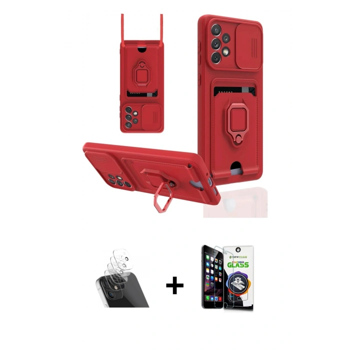 MARSİLYAN™- Galaxy A33 5G Kılıf Vadi Form Prime - Şeffaf Temperli Cam Ekran Koruyucu + Kamera Lens Koruma Cam - SF