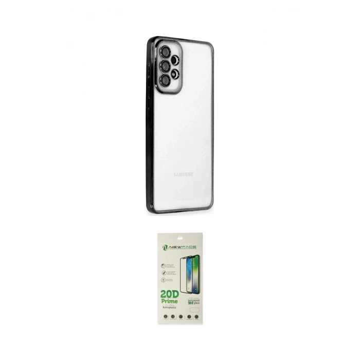MARSİLYAN™- Galaxy A33 5G Kılıf Vadi Minimal - Siyah 20D Premium Cam Ekran Koruyucu