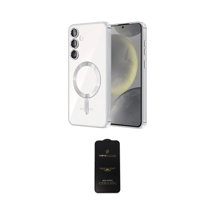 MARSİLYAN™- Galaxy A35 5G Kılıf Nova Işık Özel Seri - Siyah 6D Antistatik Mat Seramik Hayalet Nano Ekran Koruyucu