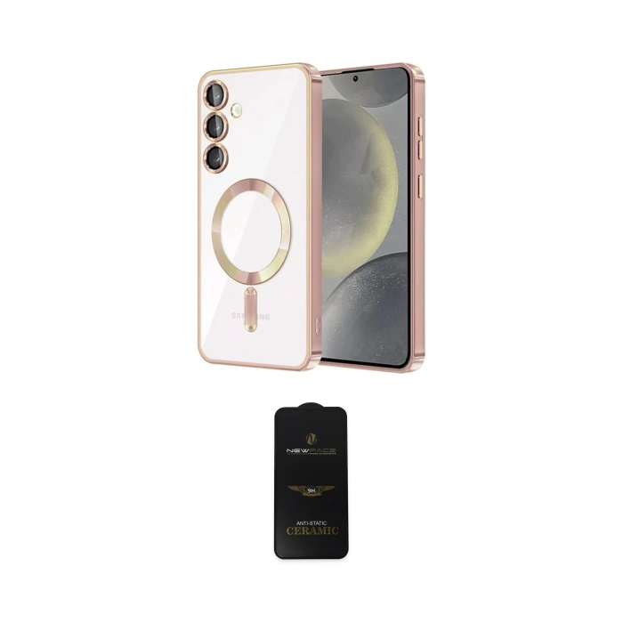 MARSİLYAN™- Galaxy A35 5G Kılıf Nova Işık Özel Seri - Siyah 6D Antistatik Mat Seramik Hayalet Nano Ekran Koruyucu