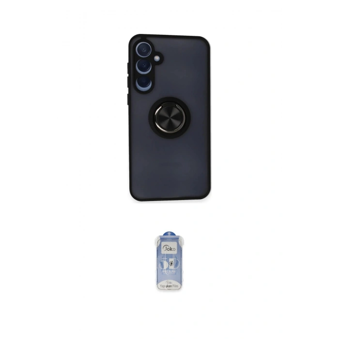 MARSİLYAN™- Galaxy A35 5G Kılıf Yörünge Çizgi - Siyah Joko Magic 5D Cam