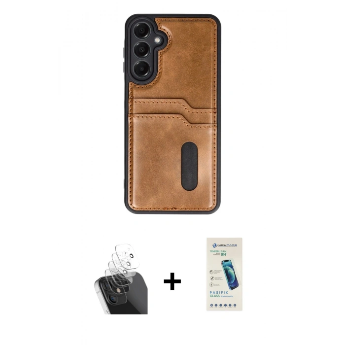 MARSİLYAN™- Galaxy A35 5G Kılıf Yörünge Işık Serisi - Şeffaf Pasifik Cam Ekran Koruyucu + Kamera Lens Koruma Cam - SF