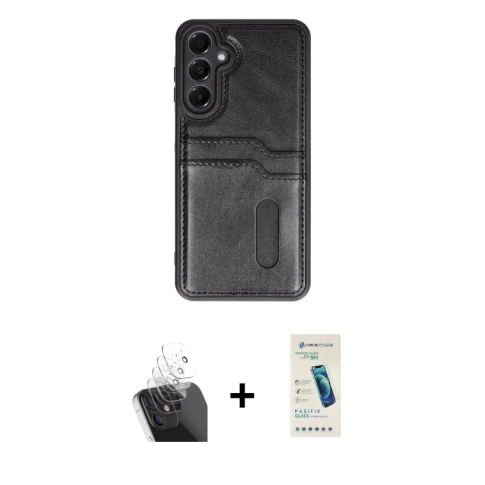 MARSİLYAN™- Galaxy A35 5G Kılıf Yörünge Işık Serisi - Şeffaf Pasifik Cam Ekran Koruyucu + Kamera Lens Koruma Cam - SF