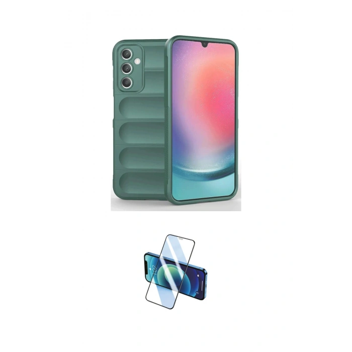 MARSİLYAN™- Galaxy A36 Kılıf Atlas Koleksiyonu - Siyah 3D Antistatik Seramik Nano Ekran Koruyucu