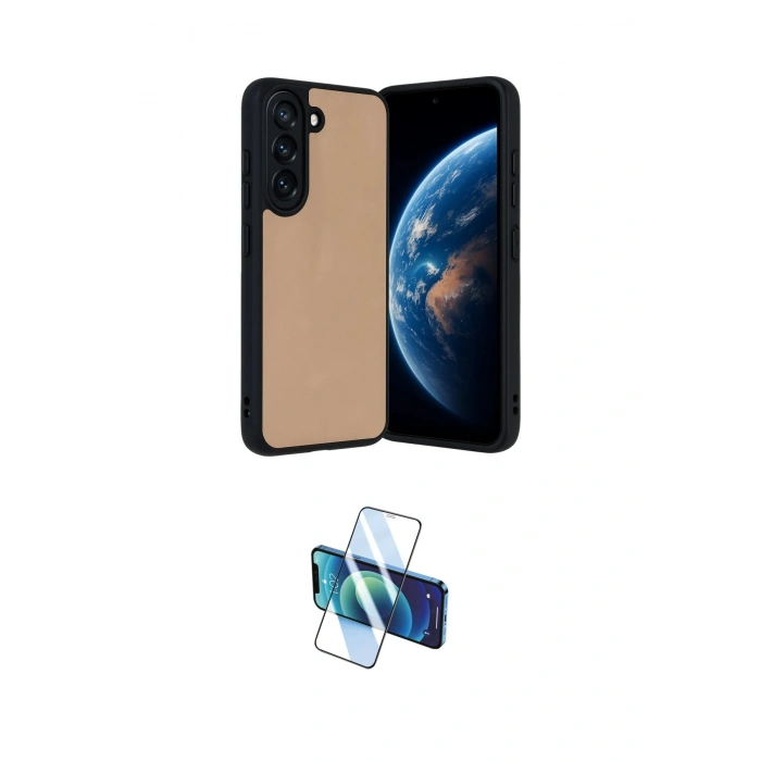 MARSİLYAN™- Galaxy A36 Kılıf Kıvılcım Işık Serisi - Siyah 3D Antistatik Seramik Nano Ekran Koruyucu
