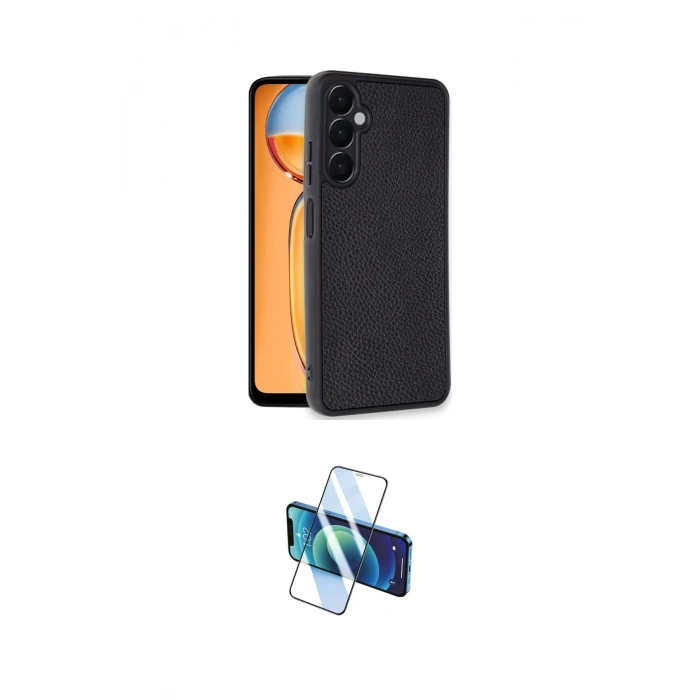 MARSİLYAN™- Galaxy A36 Kılıf Kıvılcım Işık Serisi - Siyah 3D Antistatik Seramik Nano Ekran Koruyucu