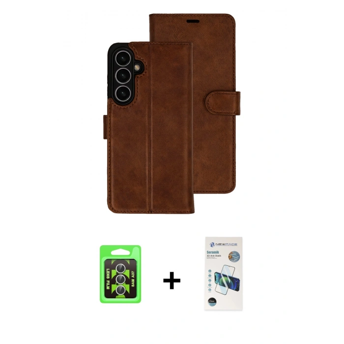 MARSİLYAN™- Galaxy A37 5G Kılıf Siluet Işık Serisi - Şeffaf 3D Antistatik Seramik Nano Ekran Koruyucu + Raze Metal Kamera Lens - GS