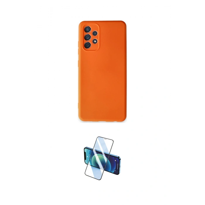 MARSİLYAN™- Galaxy A52 Kılıf Ahenk Serisi - Siyah 3D Antistatik Seramik Nano Ekran Koruyucu