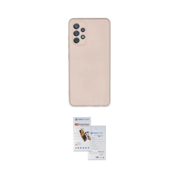 MARSİLYAN™- Galaxy A52 Kılıf Ahenk Serisi - Siyah Seramik Nano Ekran Koruyucu