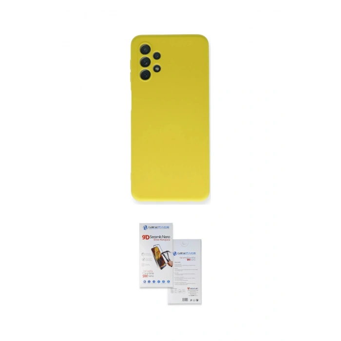 MARSİLYAN™- Galaxy A52 Kılıf Ahenk Serisi - Siyah Seramik Nano Ekran Koruyucu