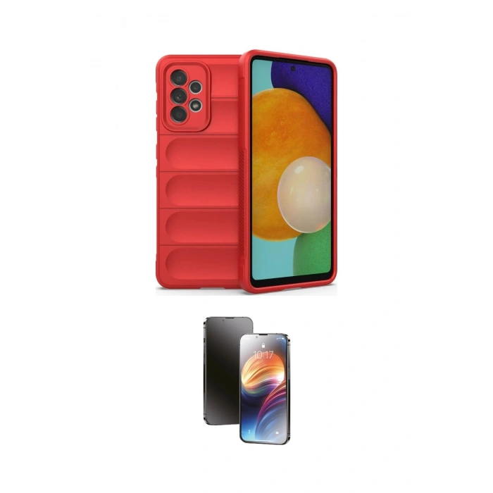 MARSİLYAN™- Galaxy A52 Kılıf Atlas Koleksiyonu - Siyah 3D Antistatik Mat Seramik Nano Ekran Koruyucu