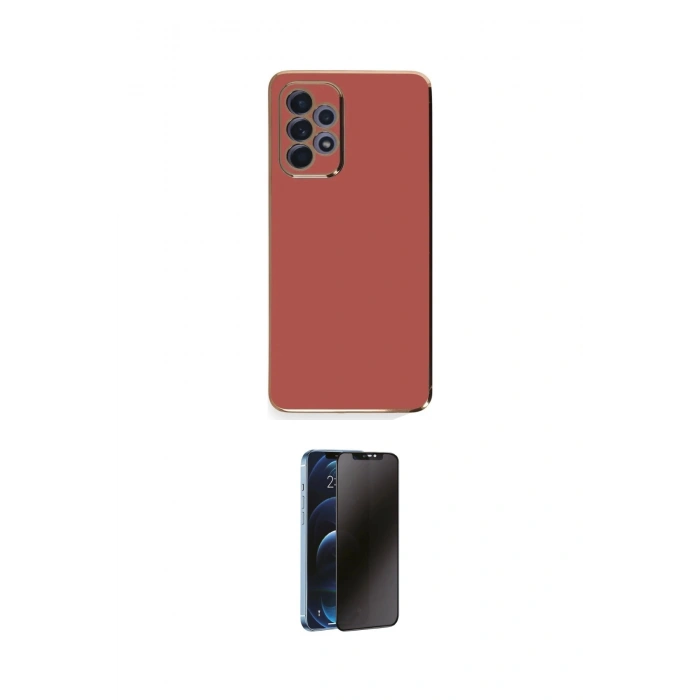 MARSİLYAN™- Galaxy A52 Kılıf Yankı Serisi - Siyah 3D Antistatik Hayalet Cam Ekran Koruyucu
