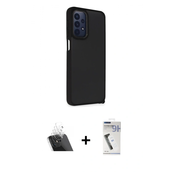MARSİLYAN™- Galaxy A53 5G Kılıf Atlas Form - Şeffaf Uv Polymer Nano Ekran Koruyucu + Şeffaf Kamera Lens Koruma Cam