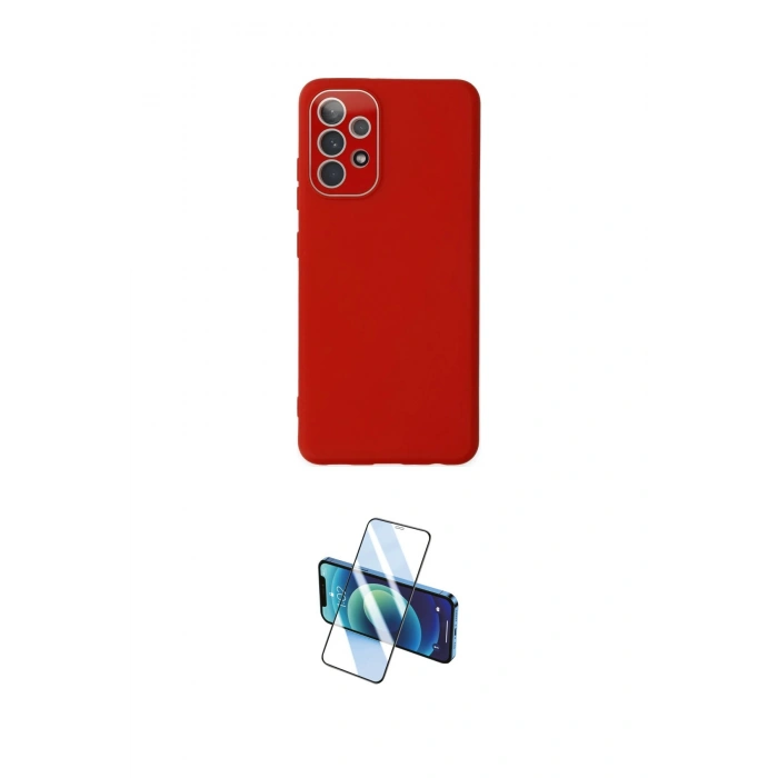 MARSİLYAN™- Galaxy A53 5G Kılıf Çekirdek Modern Serisi - Siyah 3D Antistatik Cam Ekran Koruyucu